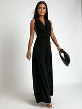 Deep V-neck Sleeveless Backless Siamese Suit-S-4