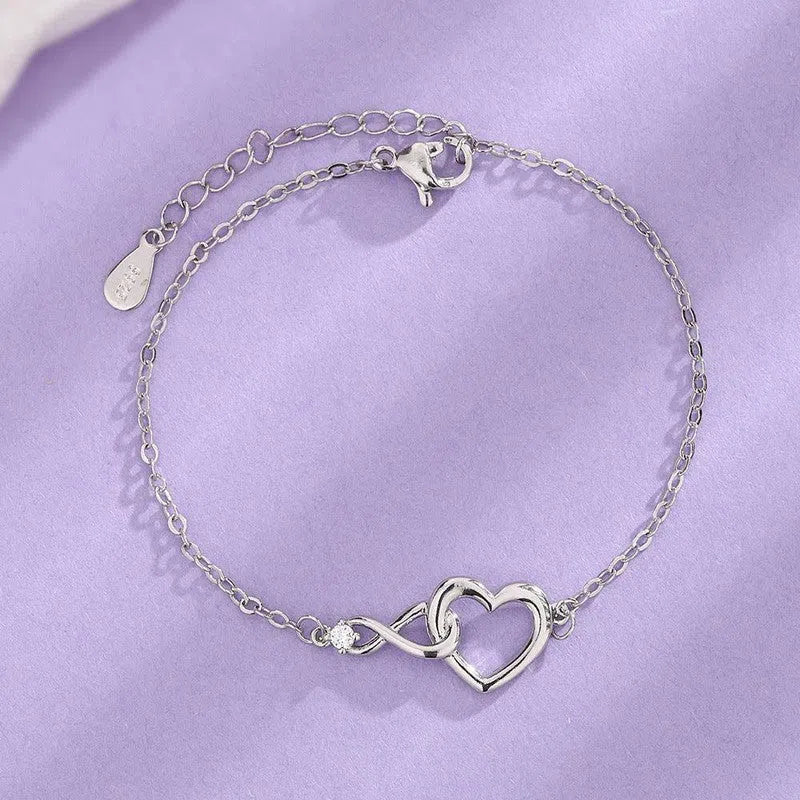 Heart-shape Bracelet Fashion Jewelry Versatile Love Bracelet Gift For Girlfriend Valentine's Day-4