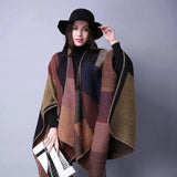 Elegant Large Plaid Cashmere Scarf-3-3