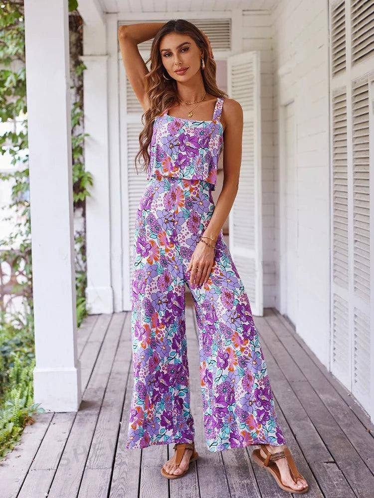 Elegant Backless Wide Leg Jumpsuit-PURPLE-7