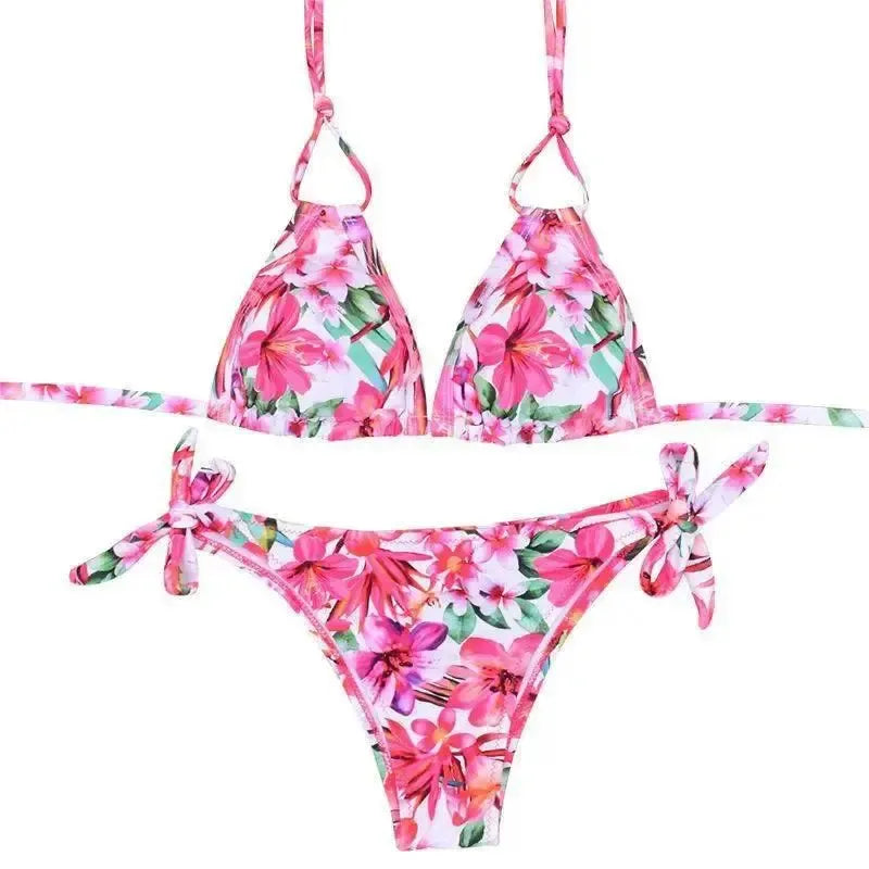 Europe And America Peach Bikini Set Hot Spot In Europe-1