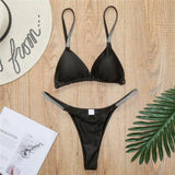 European And American Diamond Bikini Triangle-Black-4