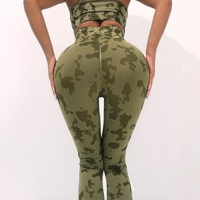 Fashion Camouflage Print Yoga Pants High Waist Seamless-1