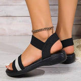 Fashion Color-block Elastic Sandals Summer Fashion Fish-8