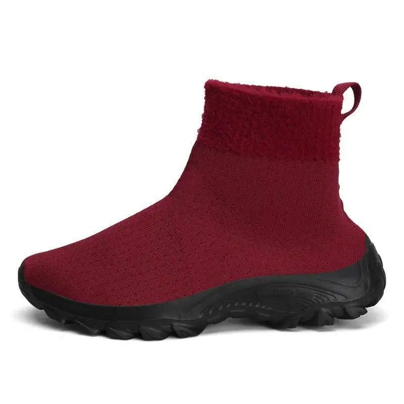 Fashion Women's Shoes Sports Casual Socks Shoes-Red-3