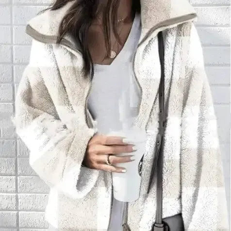 Fashionable And Versatile Woolen Coats In Contrasting Colors-3