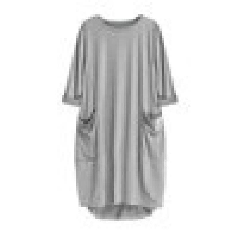 Feitong Plus Size Boho Womens Dress Ladies Casual Pocket-3