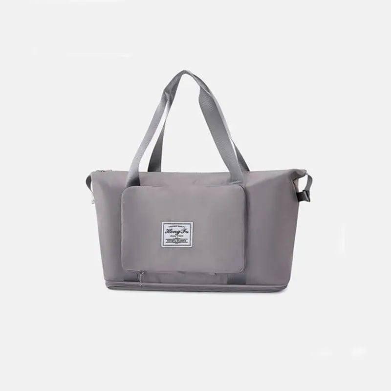 Foldable Storage Travel Bag Waterproof Large Capacity Gym-Medium grey-4