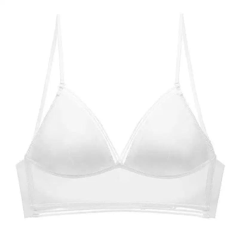 French Ice Silk Lingerie Female Halter Neck Big-White-2