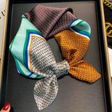 Genuine Silk Scarf Age Reducing Fashionable Small Square-1