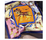 Genuine Silk Scarf Age Reducing Fashionable Small Square-5