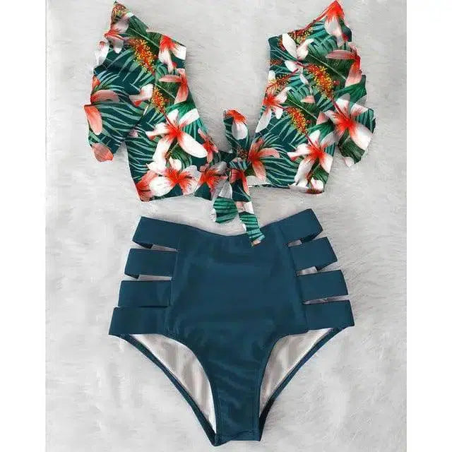 High waist bikini sexy 2-piece set-NA19508B6-5