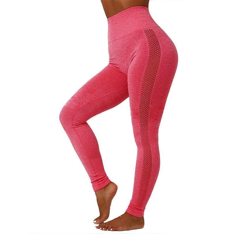 Hollow Mesh Breathable Yoga Pants-4