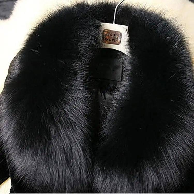 Imitation Fur Rabbit Hair Splicing Big Hair Collar Slim-2