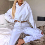 Jogging Suits For Women 2 Piece Sweatsuits Tracksuits Sexy-Big White-6