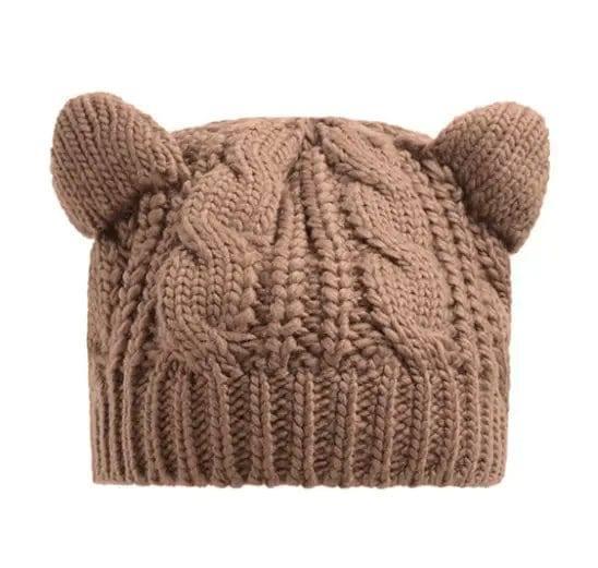 Knitted hat-Khaki-5