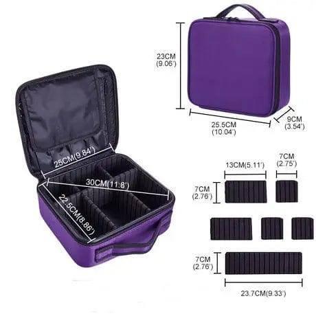 Large-capacity Multifunctional Portable Cosmetic Bag-Violet-9