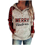 Large size Christmas plaid contrast sweater-4