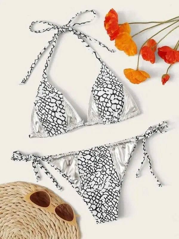 Leopard Panel Bikini-White-2