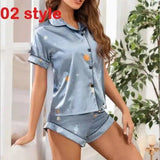 Lingerie Female Sleepwear Casual Shorts Set Loungewear-02style-8