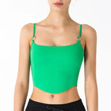 Lingerie Women's Ring Sling Beauty Vest Top-Green-1