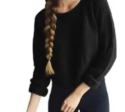 Long Sleve Classic Sweaters-Black-8