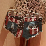 LOVEMI - Lovemi - American Flag Patterned Mini Pants