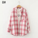 Plaid Long Sleeve Casual Shirt-5style-1