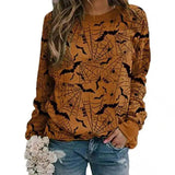 Holiday Themed Casual Long Sleeve Sweatshirts-Turmeric-4