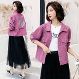 Stylish Denim Jacket for Women-Purple-2