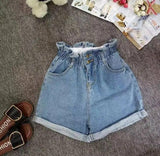 LOVEMI - Lovemi - Calyx elastic waist denim shorts female summer