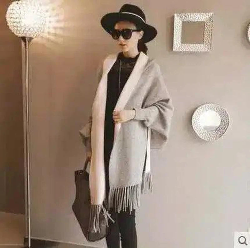 LOVEMI - Lovemi - Cape cloak imitation cashmere shawl scarf