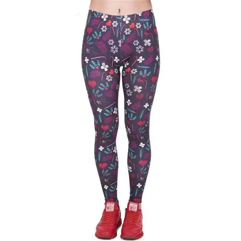 LOVEMI - Lovemi - Christmas printed Capris high waisted sports