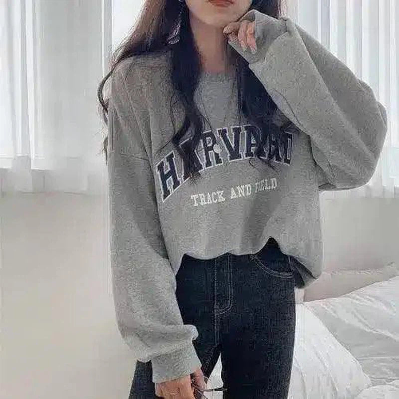 Unisex Crewneck Athletic Sweatshirt-Grey-2