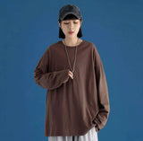 Women's Casual Long Sleeve Tunic Top-Coffee-10