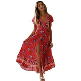 Cross-border new products summer casual hot holiday print-Winered-23