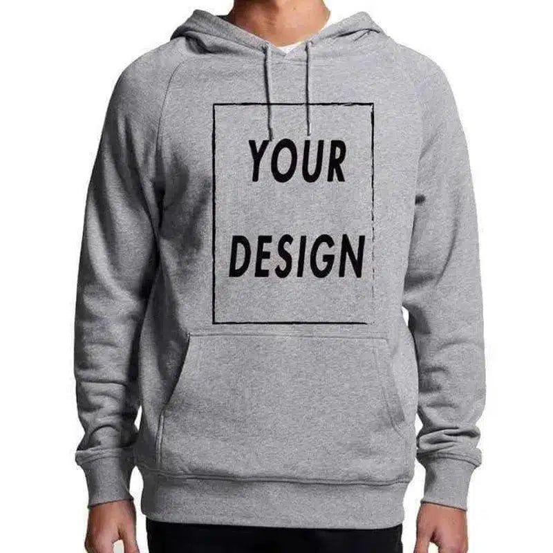 Design Your Own Hoodie - Customizable Comfort-Grey-1