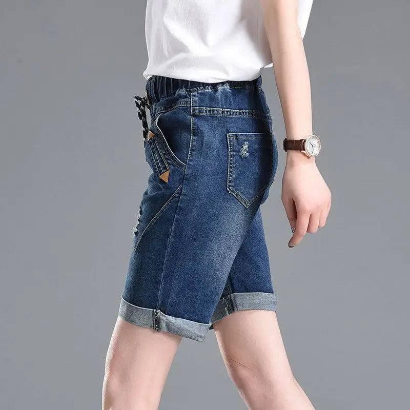 LOVEMI - Lovemi - Elastic Women's hole casual shorts