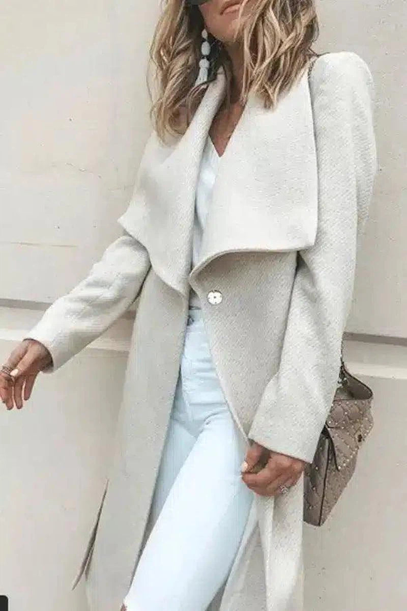 Elegant and stylish trench coat-White-6