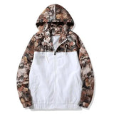 Fallen color matching street jacket men's jacket hip hop-White-2