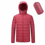 Men's Cotton Hooded Puffer Jacket - Slim Fit-Wine Red-5