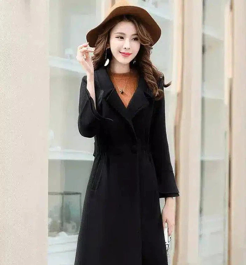 LOVEMI - Lovemi - Fashion split sleeves long woolen coat coat