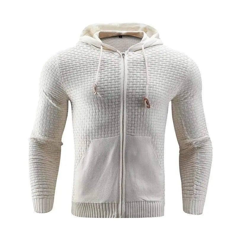 LOVEMI - Lovemi - Four Seasons Knitting zipper Hoodies leather