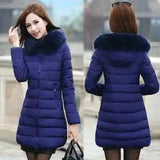 LOVEMI - Lovemi - Fur collar mid-length thick down cotton