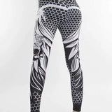 Honeycomb Skull Fitness Legging Solid Color Fashion-1