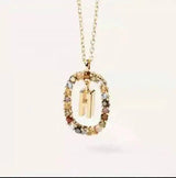 LOVEMI - Lovemi - Initial 'A - Z' Crystal Pendant Necklace Gold-Tone