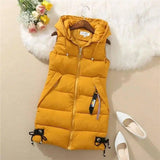 Korean Slim And Versatile Cotton Waistcoat-Yellow-3