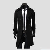 Elegant Black Trench Coat for Every Occasion-Black-4