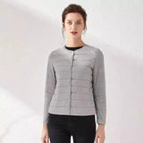 Women's Lightweight Quilted Zip-Up Jacket-Grey-6