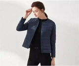 Women's Lightweight Quilted Zip-Up Jacket-Navy-8